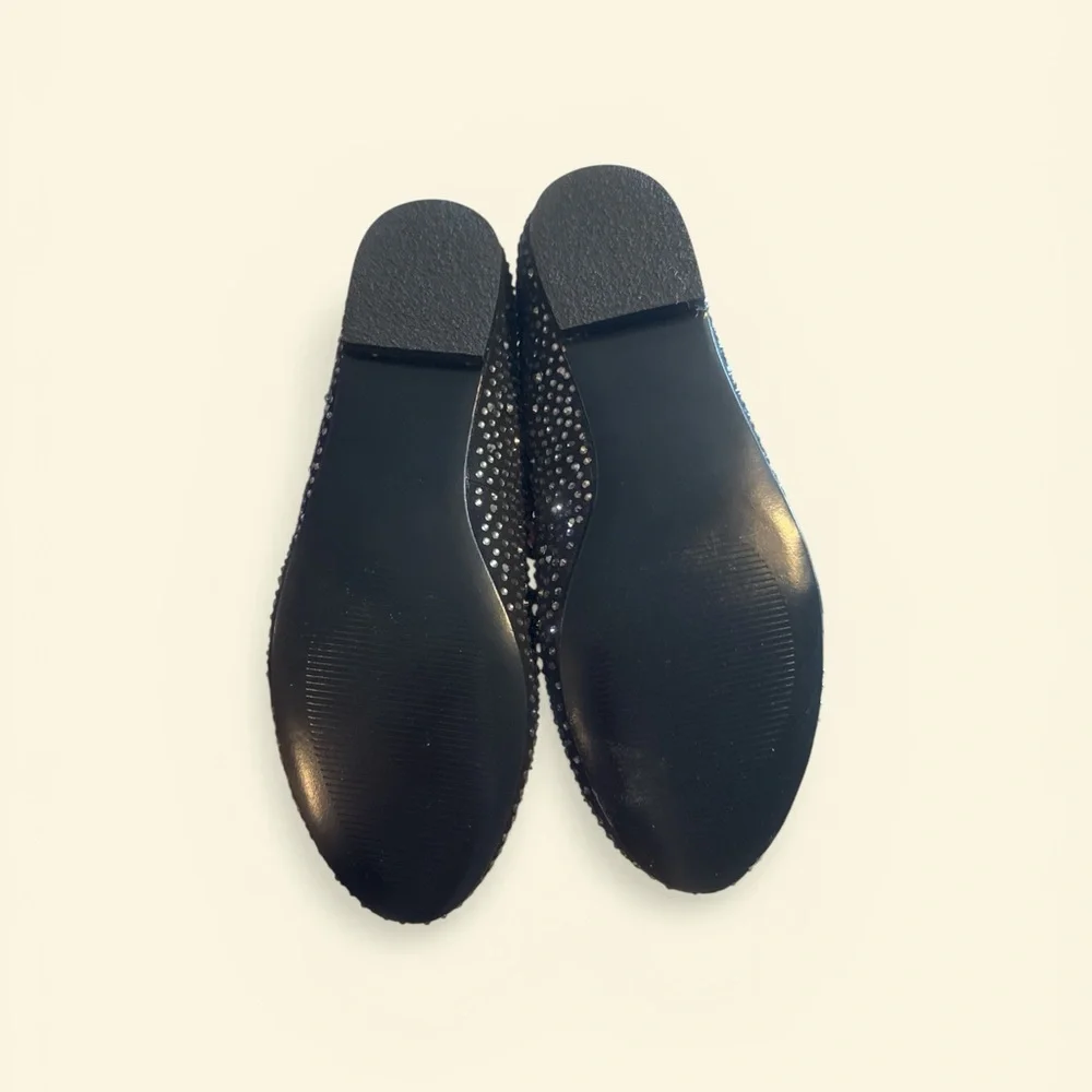 Steve Madden Graanite Black Studded Flats SZ8.5 - Picture 3 of 4